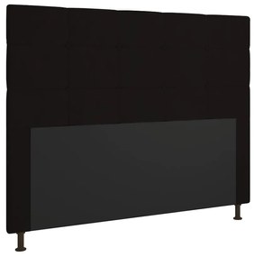 Cabeceira Casal Cama Box 140cm para Quarto Stambul Suede M11 - D'Rossi - Preto