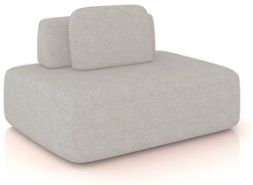 Sofá Módulo Central 140cm Orgânico Sala Berlim Bouclê K01 - D'Rossi - Cinza claro