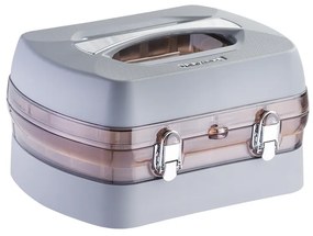 Maleta P/ 34 Esmaltes Profissional C/ Porta Acetona Cinza - Dompel