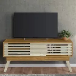 Rack Bancada de TV 65 Pol 150cm Keli Z10 Cumaru/Opala - Mpozenato