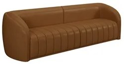 Sofá Living Decorativo 3 Lugares 292cm Meris M22 Sintético Caramelo -