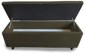 Calçadeira Baú com Sapateira King 193cm Paris Suede Marrom - Sheep Estofados - Marrom