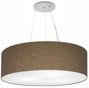 Lustre Pendente Cilíndrico Md-4381 Cúpula em Tecido 100x30cm Caqui - Bivolt