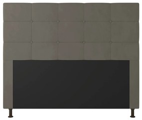 Cabeceira Casal Cama Box 140cm para Quarto Stambul Suede M11 - D'Rossi - Grafite