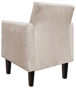 POLTRONA JADE SUEDE BEGE PES CHANFRADO T