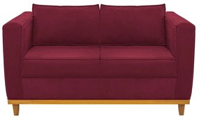 Sofá 2 Lugares Europa Suede Bordô ADJ Decor