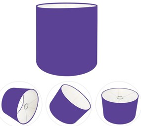 Cúpula Abajur Cilíndrica Cp-7005 Ø18x18cm Roxo