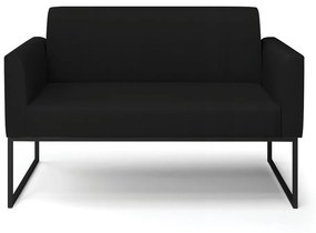 Sofá Namoradeira Base Industrial Preto Marisa Linho D03 - D'Rossi - A79 Preto