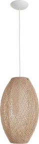 Pendente Juta Rústica Bege E Off White Ø26cm