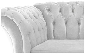 Poltrona Decorativa Chesterfield Sofia Corano Branco - ADJ Decor