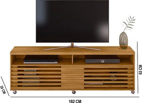 Rack TV 75Pol 182cm Bancada para Sala Nerion M20 - D'Rossi - Cumaru