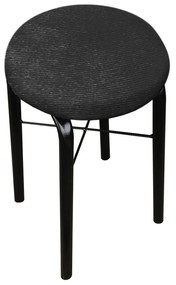 Kit 02 Banquetas Baixa Manu Suede Preto D'Rossi