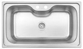 Cuba de Sobrepor Tramontina Morgana Maxi 86x50 cm em Aço Inox Acetinado com Válvula 93801122