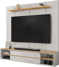 Painel Suspenso Ursula TV 70" Nichos Laterais Bali/Cedro G18 - Gran Belo