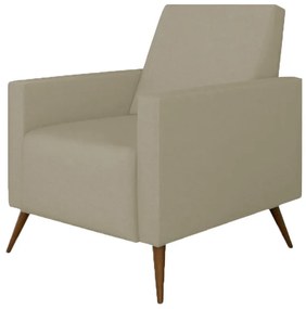 Poltrona Decorativa Amamentação Gabi Pés Palito Suede Nude