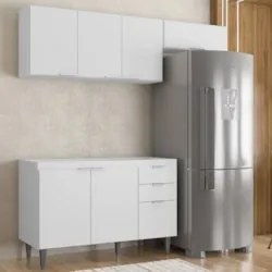 Armário de Cozinha CP03 Para Pia 120cm Pérola Z34 Branco    - Mpozenat