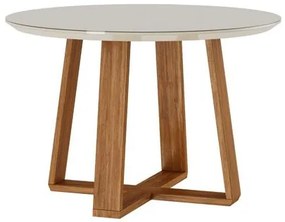 Mesa de Jantar Ondo Off White Com Nature 100cm - 79489 Sun House