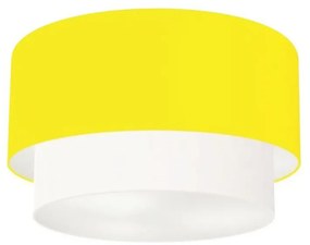 Plafon de Sobrepor Cilíndrico SP-3045 Cúpula Cor Amarelo Branco