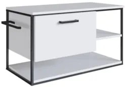 Gabinete de Banheiro Suspenso 80cm Para Cuba Yuri Branco Z54 - Mpozena