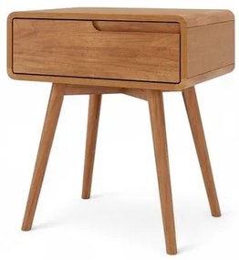 Mesa de Cabeceira Itamogi Esquerda 1 Gaveta Cor Champagne 57cm - 75966 Sun House
