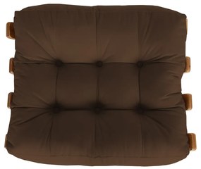 Puff Decorativo Sala de Estar Costela Rib Suede Marrom