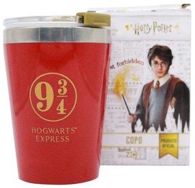 Copo Viagem Harry Potter Estação Plataforma 9 3/4 Hogwarts
