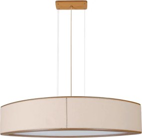 Pendente Led Madeira Tecido Square 36,4W 3000K Curitiba