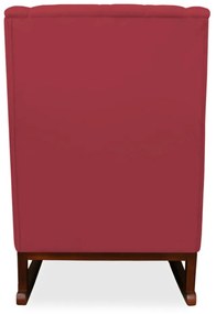 Poltrona Amamentação com Balanço Maju  Veludo - Vermelho
