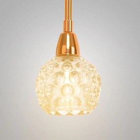 Pendente Bolinha Ø8X17Cm Metal E Vidro Cristal Ø8Cm 01Xg9 | Old Artisa... (GRAFITE / CROMADO, CLEAR (TRANSPARENTE))