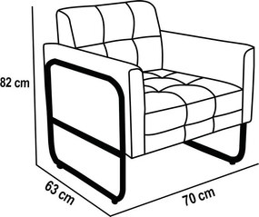 Poltrona Sala Industrial Alta Tubo Dourado Kit 2 Elisa Suede D03 - D'Rossi - Bege