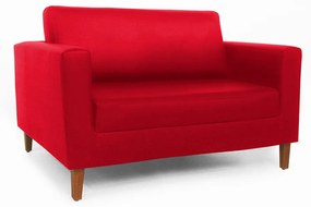 Namoradeira Decorativa Gabriela Suede Vermelho