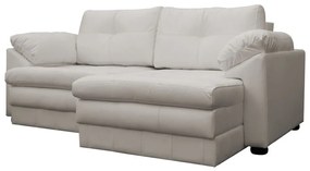 Sofá Retrátil 3 Lugares Bipartido Sala de Estar Piece 215cm Couro Off White - Gran Belo