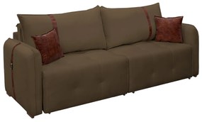 Sofá-Cama 2,30 m Retrátil e Reclinável 2 Lugares Elegance - Veludo Marrom