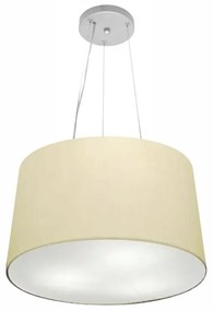 Lustre Pendente Cone Md-4153 Cúpula em Tecido 30/45x40cm Algodão Crú - Bivolt