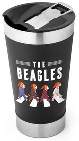 Copo Térmico The Beagles Com Tampa e Abridor Chopp - Preto