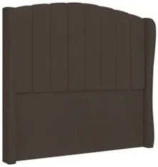 Cabeceira Casal Cama Box 140cm Glenda Z04 Veludo Marrom - Mpozenato