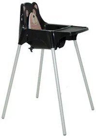 Cadeira para Refeição Infantil Tramontina Teddy em Polipropileno Preto