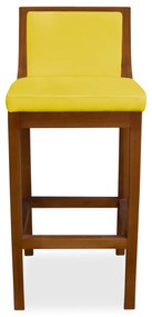 Banqueta Decorativa Josi Veludo Amarelo