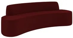 Sofá 2 Lugares para Sala de Estar Living 150cm Koane D06 Veludo Bordô