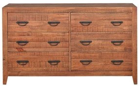 Comoda Dupla 6 gavetas Rustic Brown 158cm - 50361 Sun House