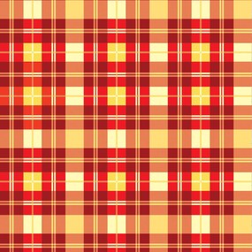 Papel de parede adesivo Xadrez Vermelho e Amarelo