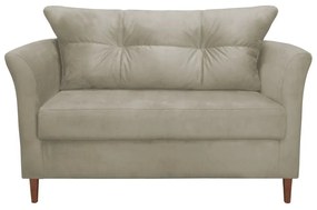 Namoradeira Ibis Decorativa 2 Lugares 1,35 m Recepção Quarto Sala Suede Nude