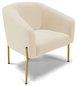 Namoradeira e 2 Poltronas Pé de Ferro Dourado Stella Linho D03 - D'Rossi - A19 Bege