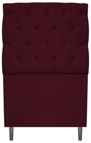 Cabeceira Estofada Liverpool 90 cm Solteiro Suede Bordô - ADJ Decor