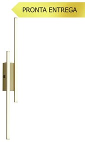 Arandela Lineare Duo 78X18X07Cm Led 20W 3000K Bivolt Champagne Luz Dir... (CP-M = Champagne)