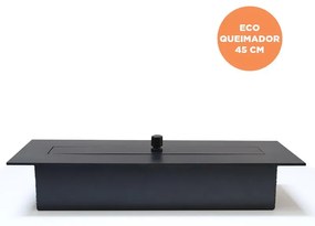 Queimador Ecológico P/ Lareira 45cm Álcool Aquece Até 30m²