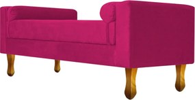 Recamier Félix Solteiro 120cm Suede Pink - ADJ Decor