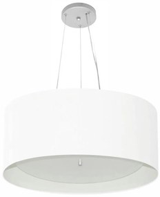 Lustre Pendente Cilíndrico Vivare Md-4145 Cúpula em Tecido 50x25cm - Bivolt
