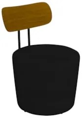 Poltrona Decorativa para Sala de Estar Redonda 53cm Le Moon Z32 Veludo