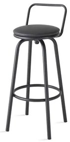 Banqueta Compass Arcada Assento Dunas Preta 66 cm (ALT) - 55791 Sun House